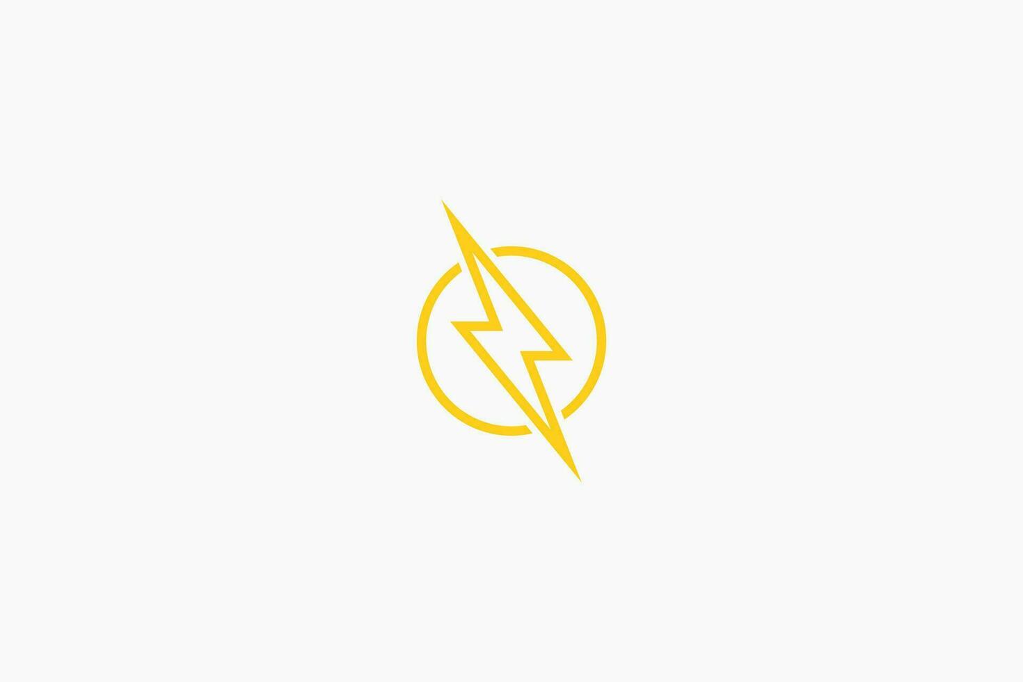 Gelb einfach Donner Zeichen Symbol zum elektrisch und Energie Geschäft Logo vektor