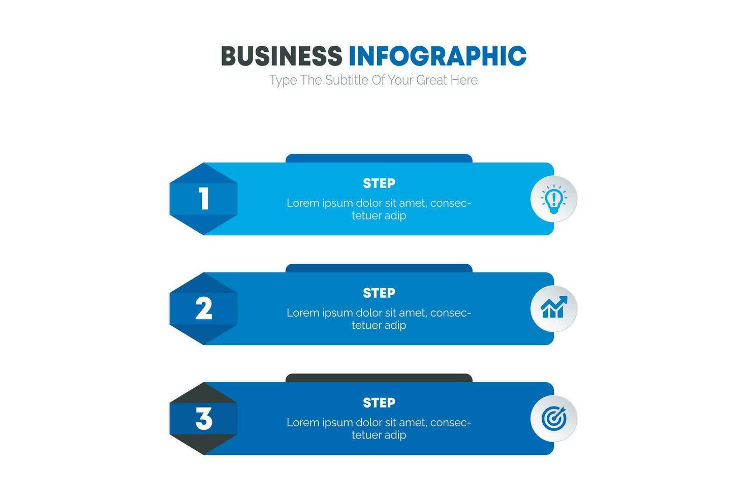 vektor illustration infographics design mall marknadsföring information med 3 alternativ eller steg