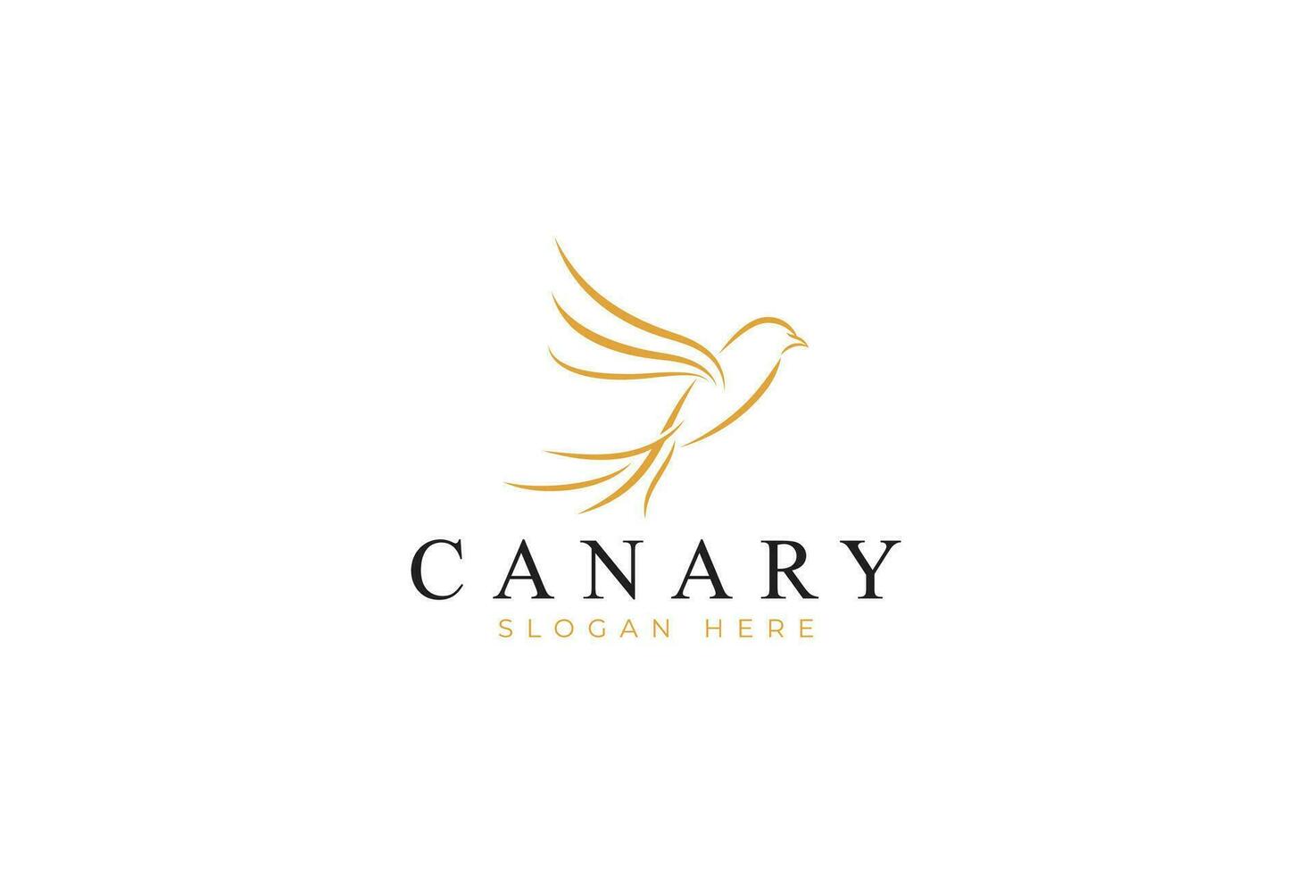 Kanarienvogel Vogel Luxus Gold Symbol Geschäft Unternehmen Logo vektor
