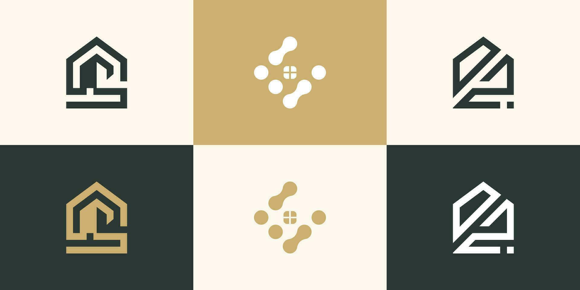 modern Haus Logo Design Vektor mit kreativ Konzept