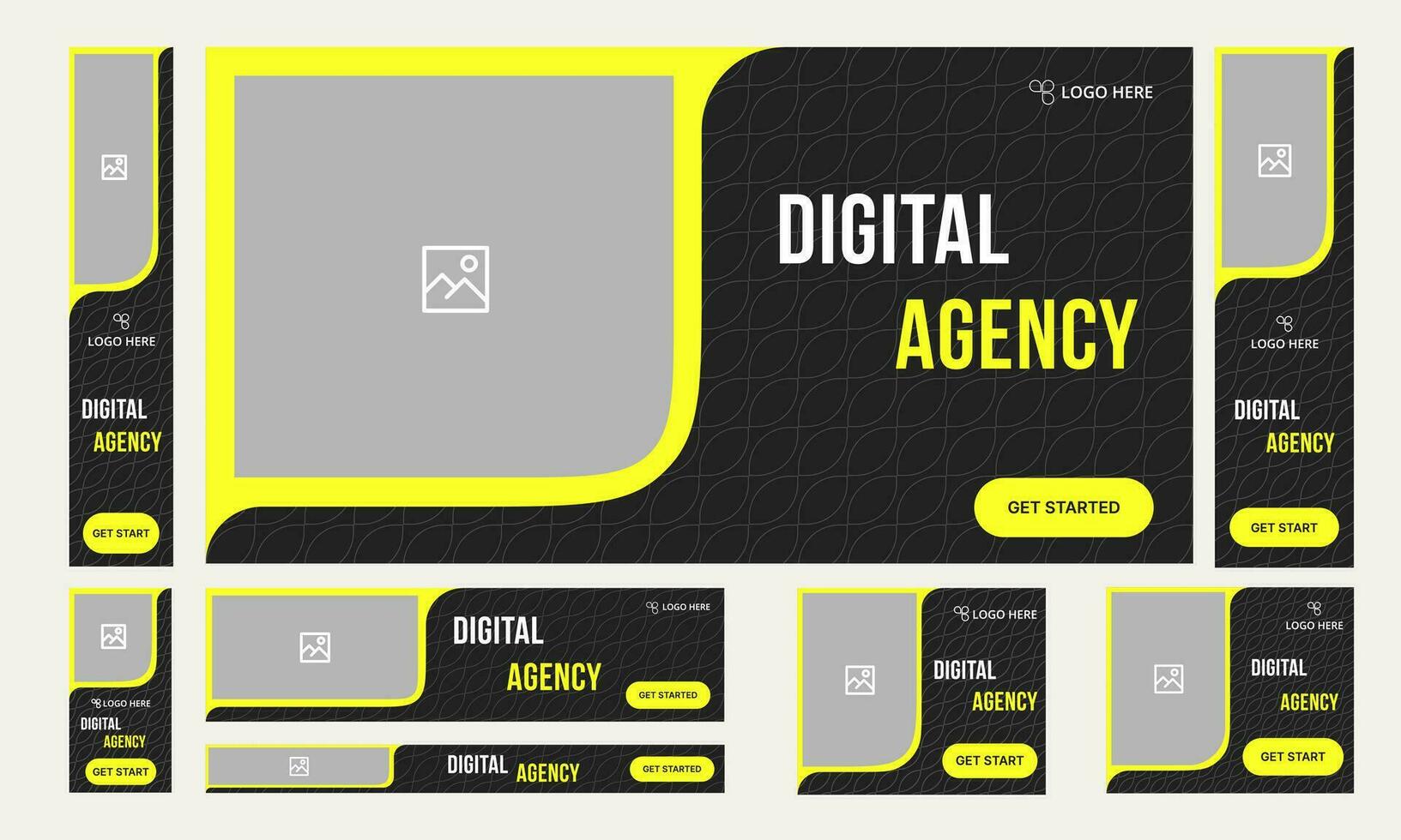 Digital Agentur einstellen von Mehrzweck Netz Banner Vorlage zum Sozial Medien Post vektor
