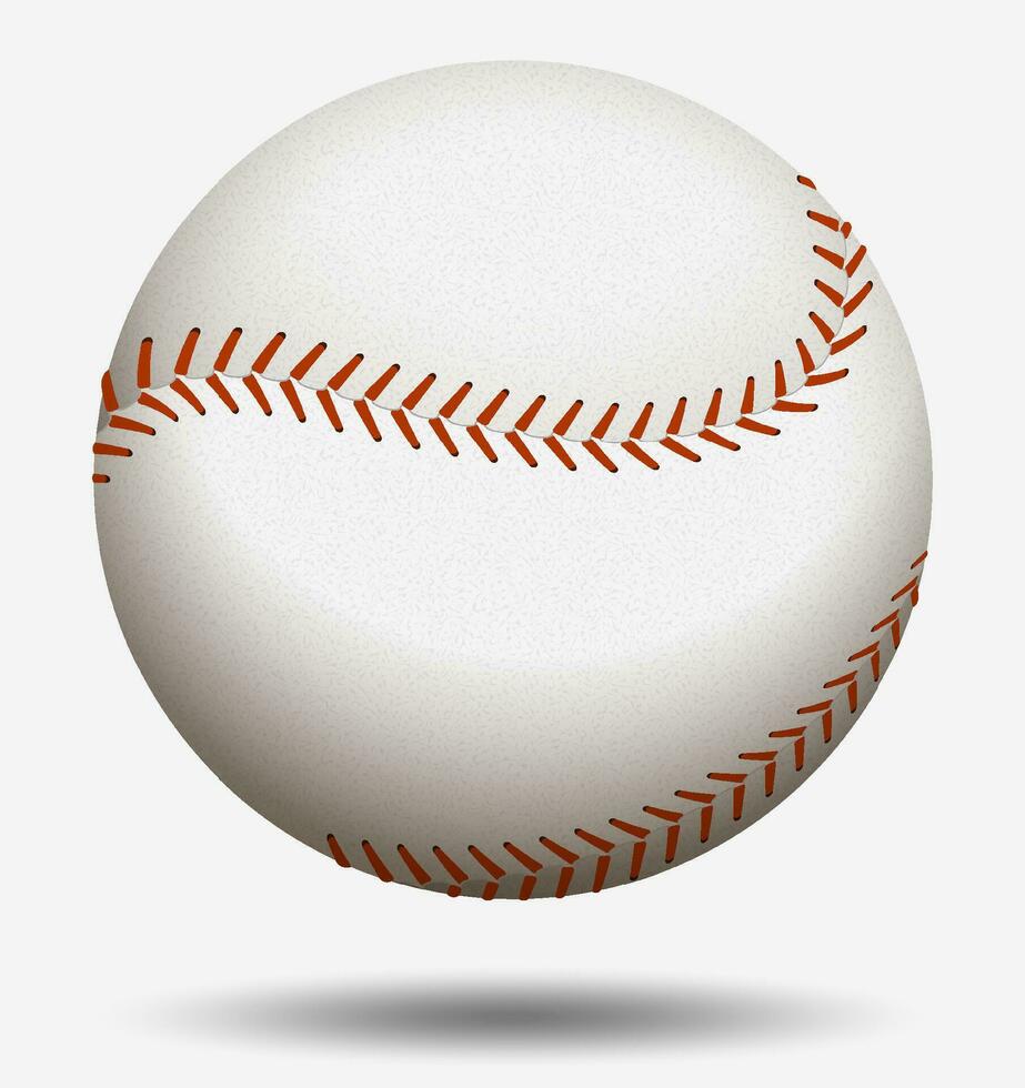 baseboll sport boll i realistisk stil. team sporter. friska livsstil. vektor