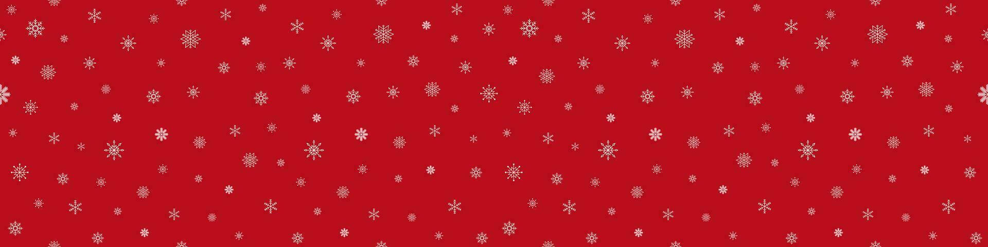 sömlös mönster. jul abstrakt bakgrund från en snöflinga på röd. vektor illustration