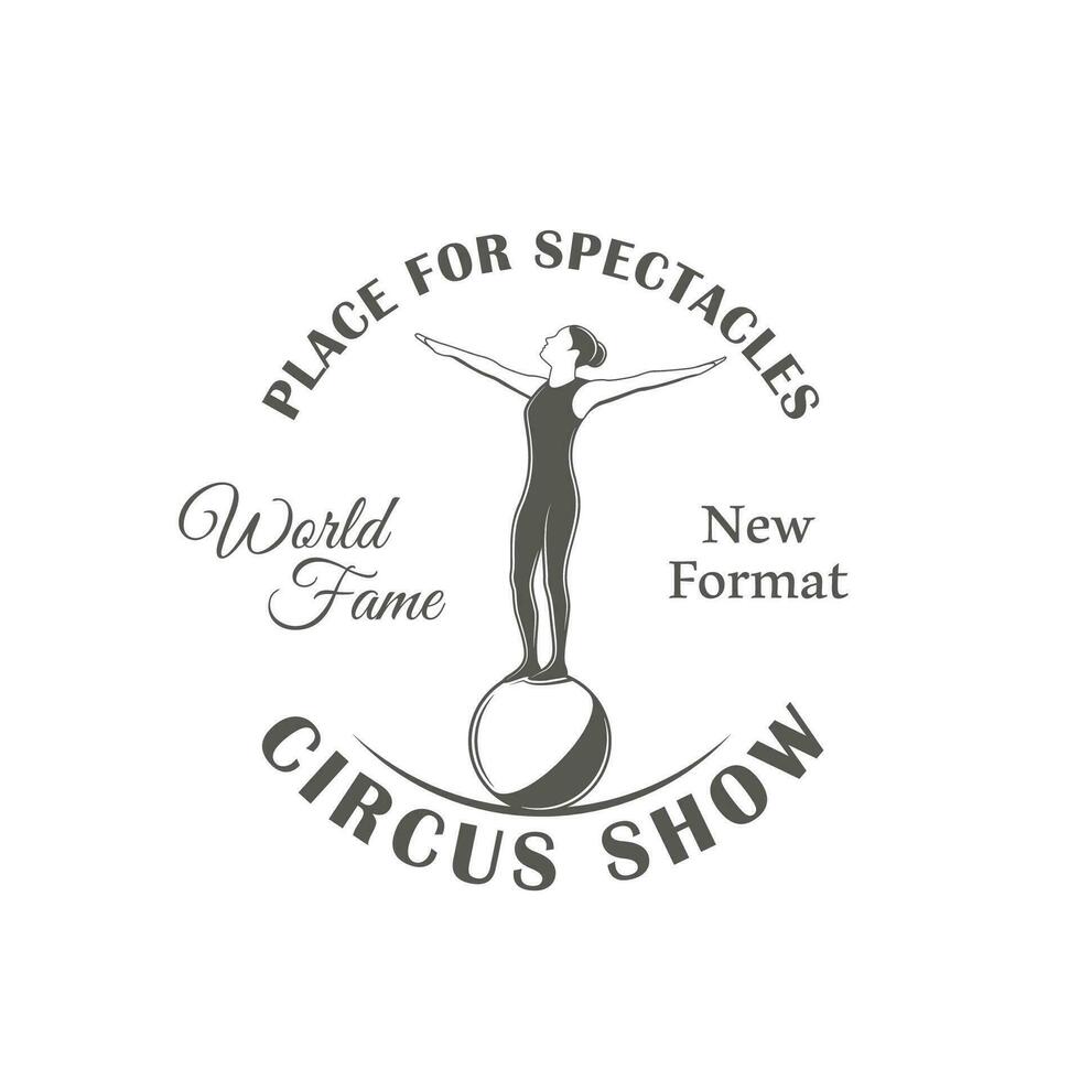 Zirkus Etikette isoliert auf Weiß Hintergrund vektor