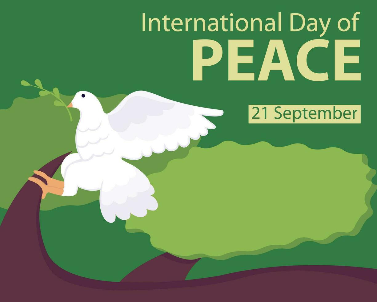 illustration vektor grafisk av en duva uppflugen på en träd gren, perfekt för internationell dag, internationell dag av fred, fira, hälsning kort, etc.