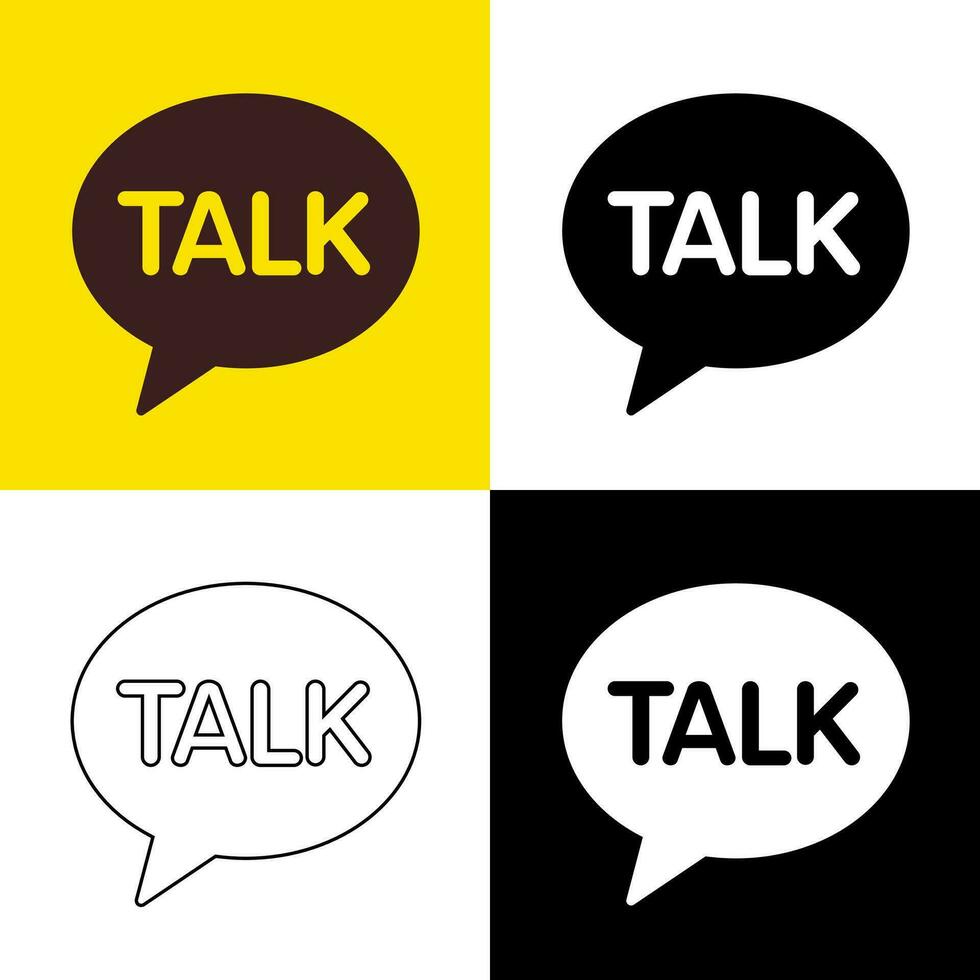 kakaotalk logotyp, ikon vektor