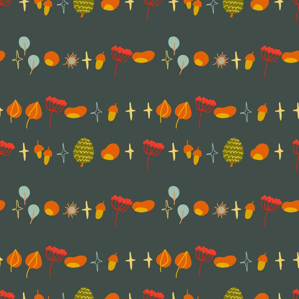 Herbst nahtlos Muster Design. wiederholen Design mit Herbst Thematik Elemente vektor