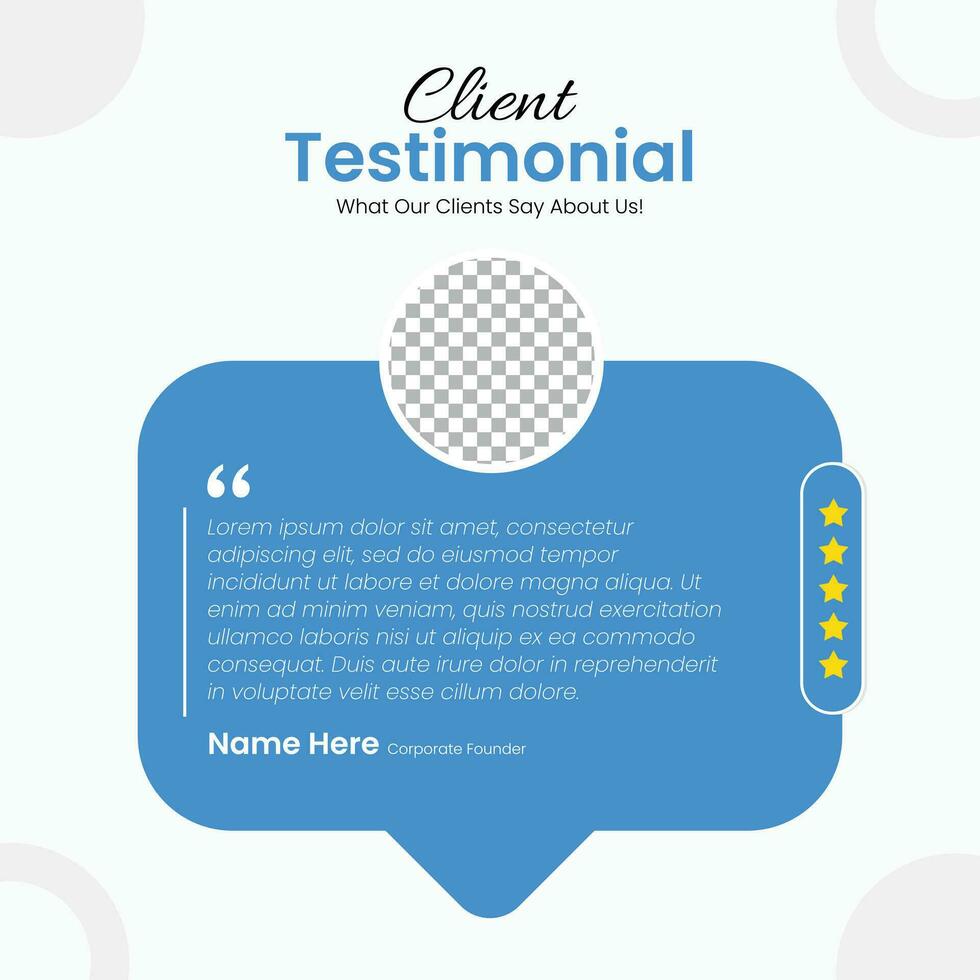 Kundenfeedback Testimonial Social Media Post Web Banner Vorlage vektor