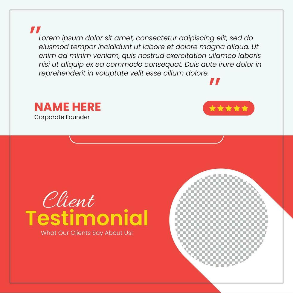 Kundenfeedback Testimonial Social Media Post Web Banner Vorlage vektor