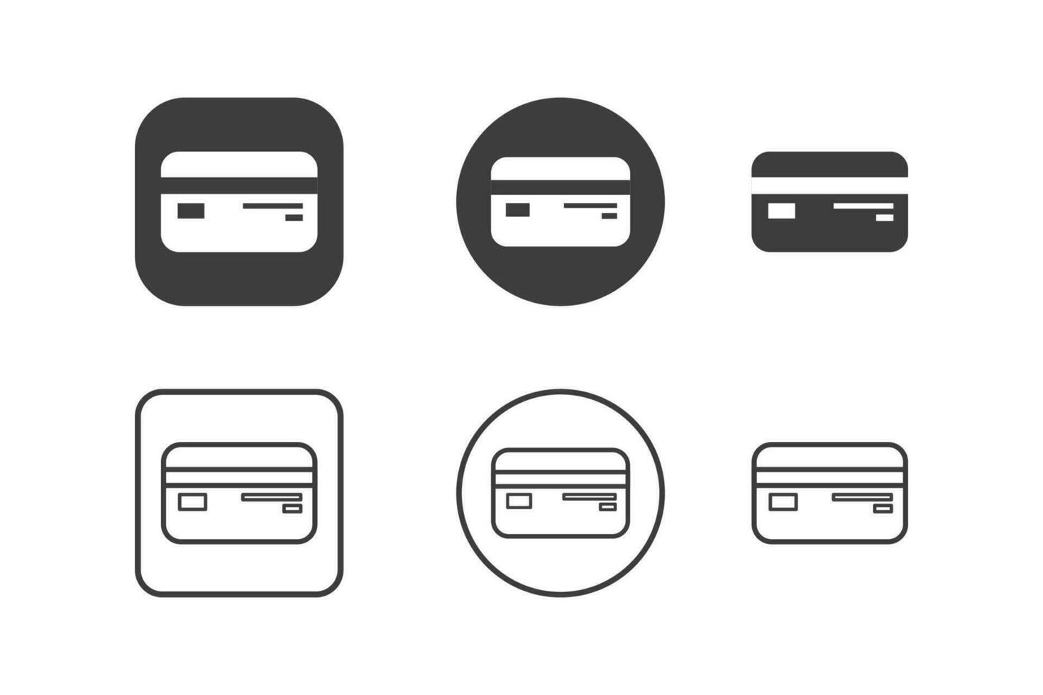 Anerkennung Karte Symbol Design 6 Variationen. isoliert auf Weiß Hintergrund. vektor