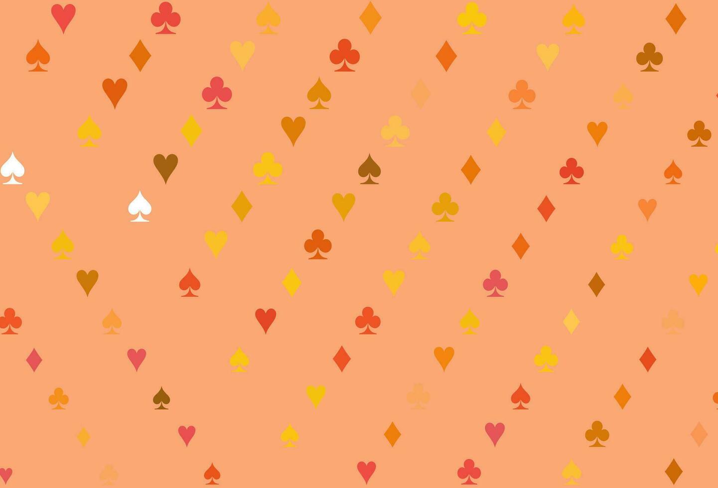 hellgelber, orangefarbener Vektorhintergrund mit Kartenzeichen. vektor
