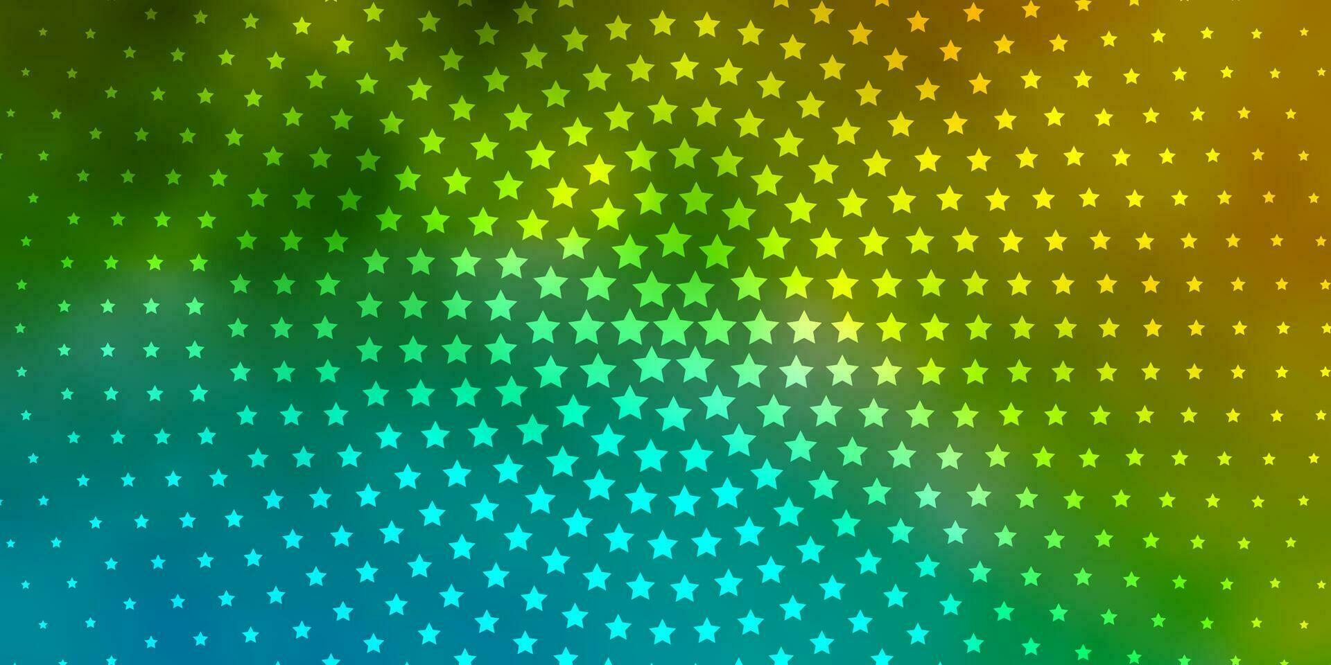 ljusblå, gul vektorbakgrund med färgglada stjärnor. vektor