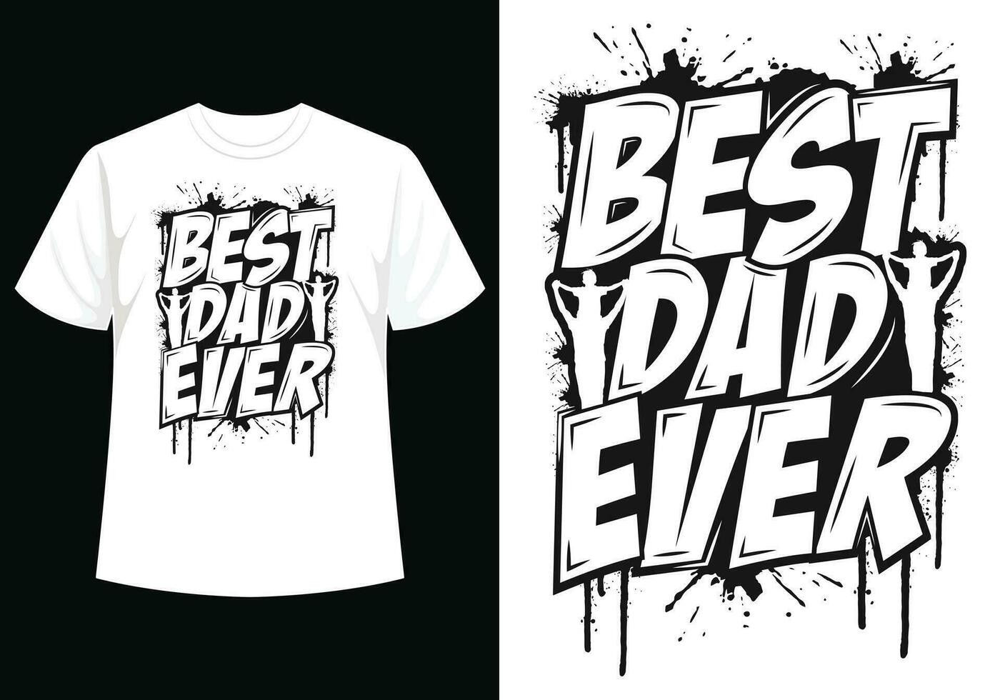 bästa pappa någonsin t-shirt design vektor
