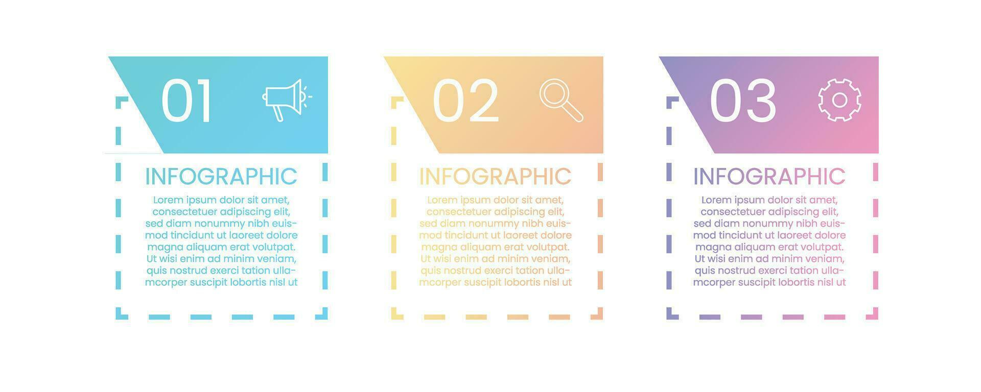 3 steg företag vektor infographics mall. företag begrepp med 3 steg eller alternativ, kan vara Begagnade för företag arbetsflöde layout, diagram, årlig Rapportera, webb design.