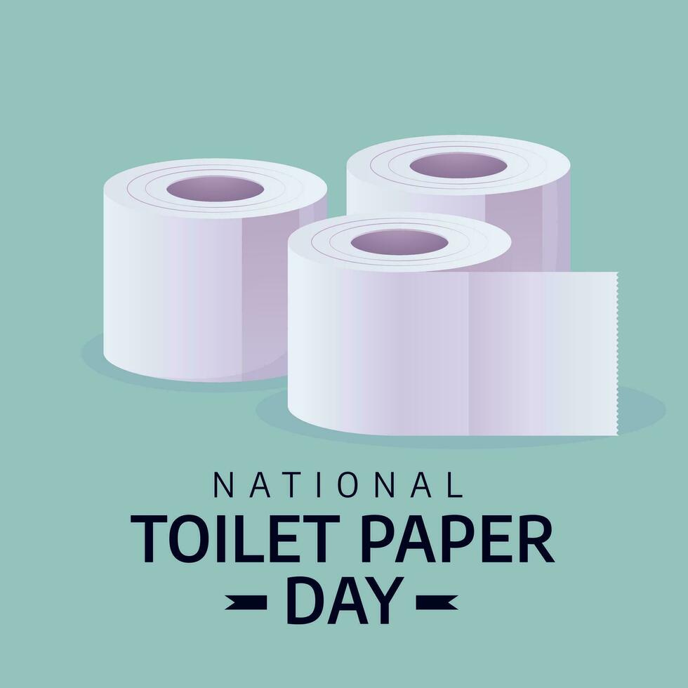 nationell toalett papper dag design mall Bra för firande. toalett papper design illustration. platt design. eps 10. vektor