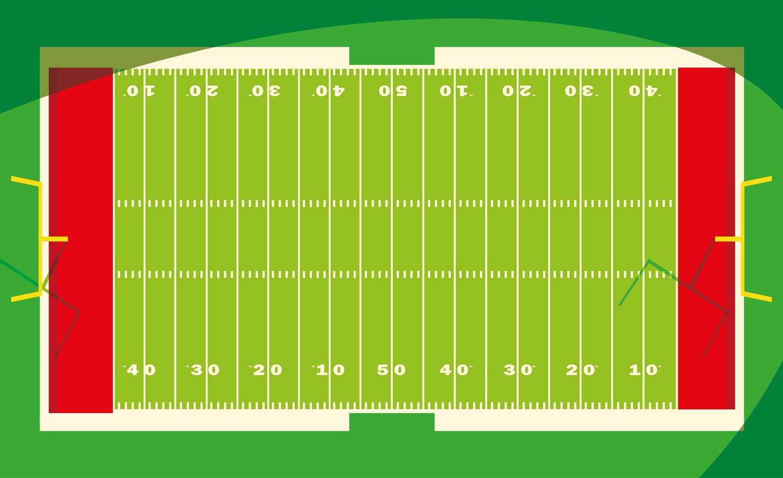 Fußballstadion, Fußballspiel amerikanisch vektor