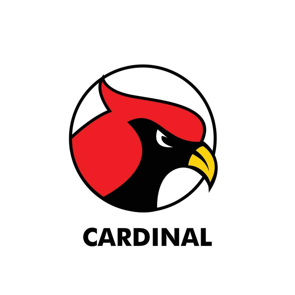kardinal maskot logotyp ikon design illustration vektor