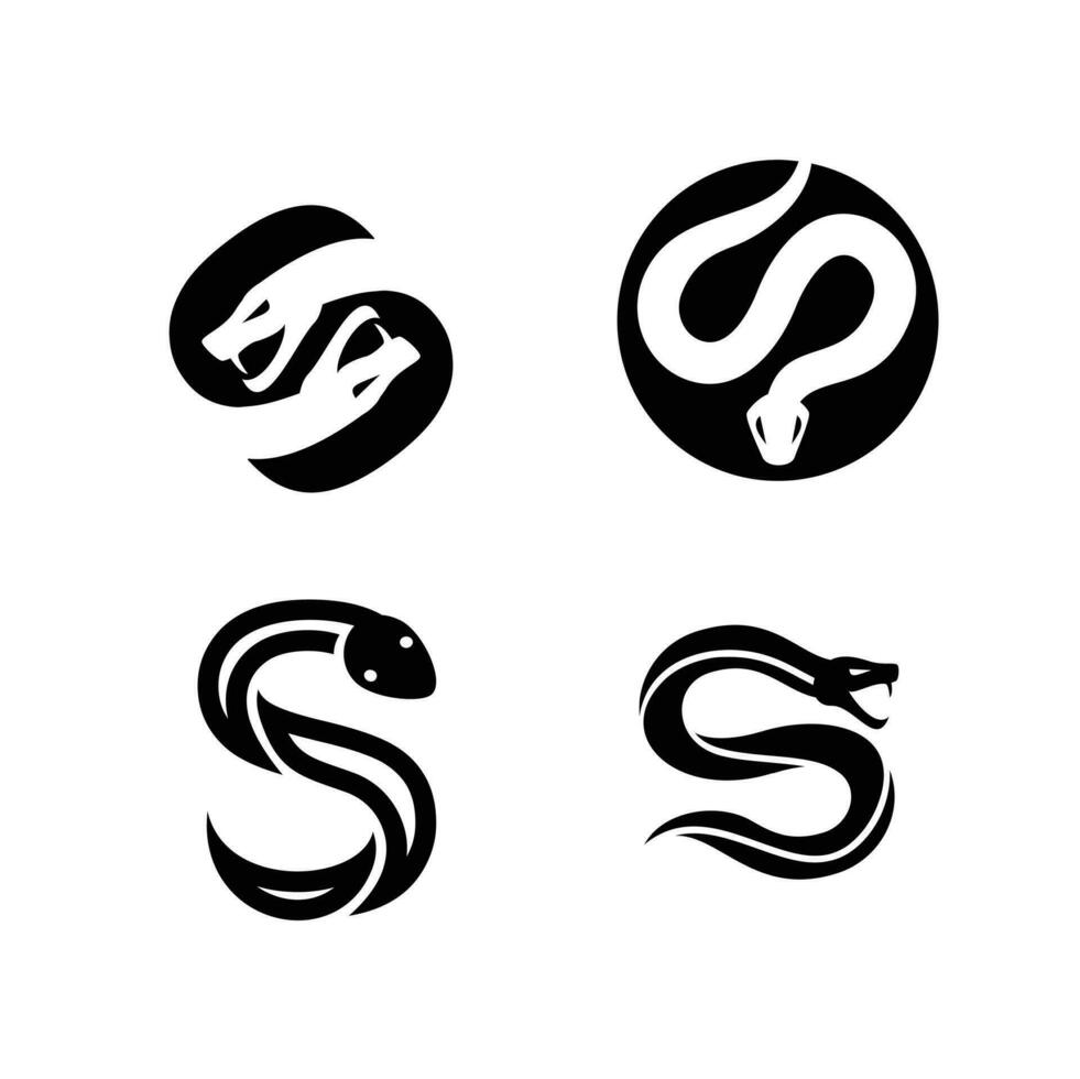 s Schlange Initiale Brief Logo Symbol Design einstellen Sammlung vektor