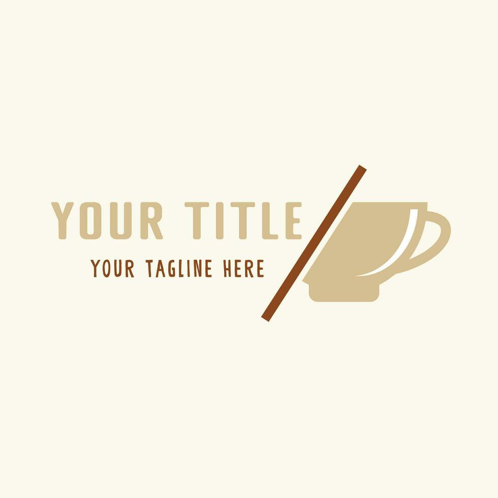 das Illustration von Kaffee Schrägstrich Logo vektor