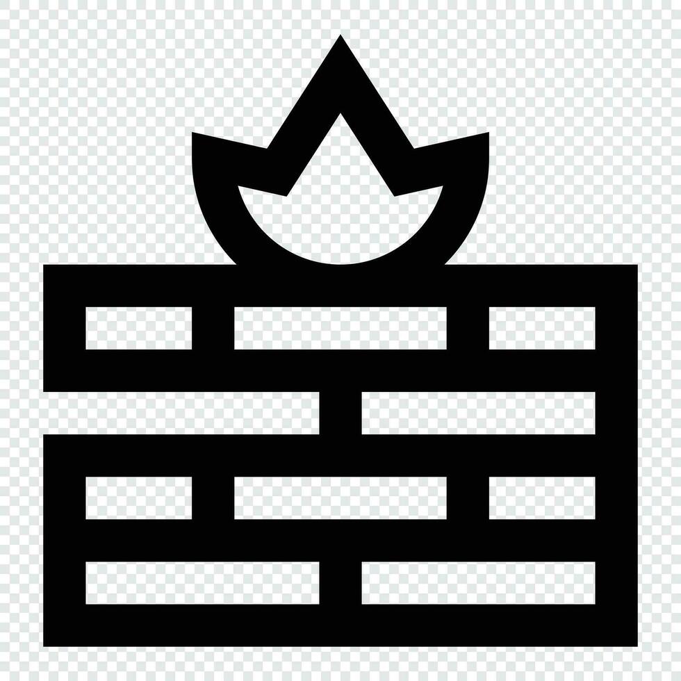 Firewall Symbol. Internet Technologie Konzept. Symbol im Linie Stil vektor