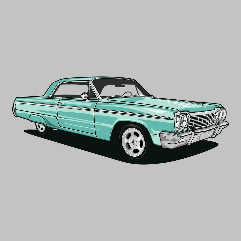 impala ss perspektiv se bil vektor illustration för konceptuell design