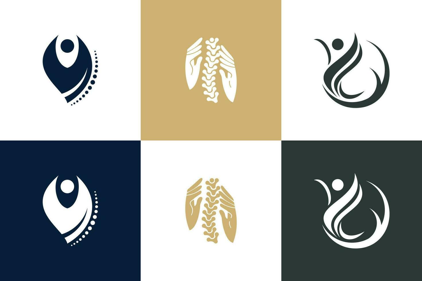 kiropraktik logotyp design element för din företag vektor
