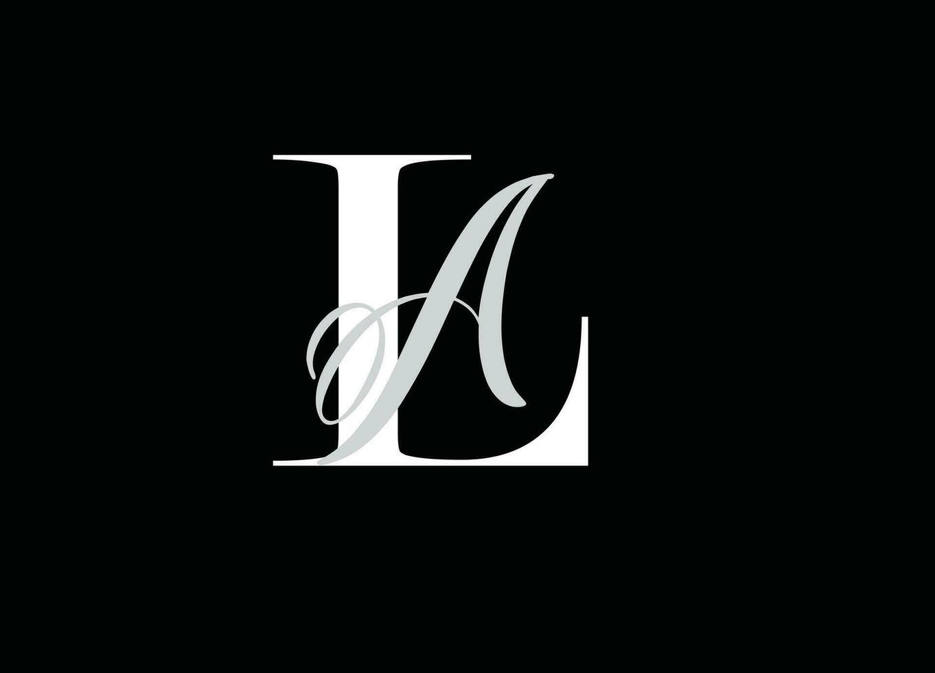 al Brief Logo, ein und l ,l ein Logo, al Initialen Logo, la Monogramm Logo,, Logo Design vektor