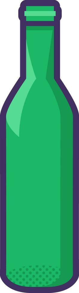 översikt glas avfall tömma grön glas flaska vektor