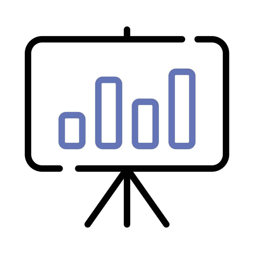 ett ikon av företag grafiska presentation, vektor av statistisk presentation