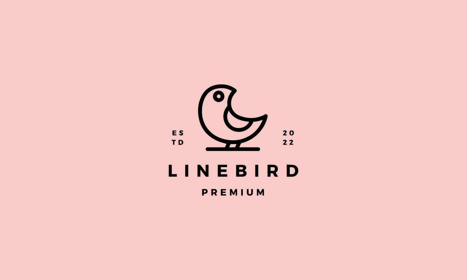 Vogel Kanarienvogel modern minimalistisch einfach bunt Logo Design Vektor