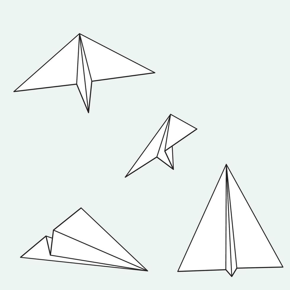 Papier Flugzeuge Designs Vektor Führung