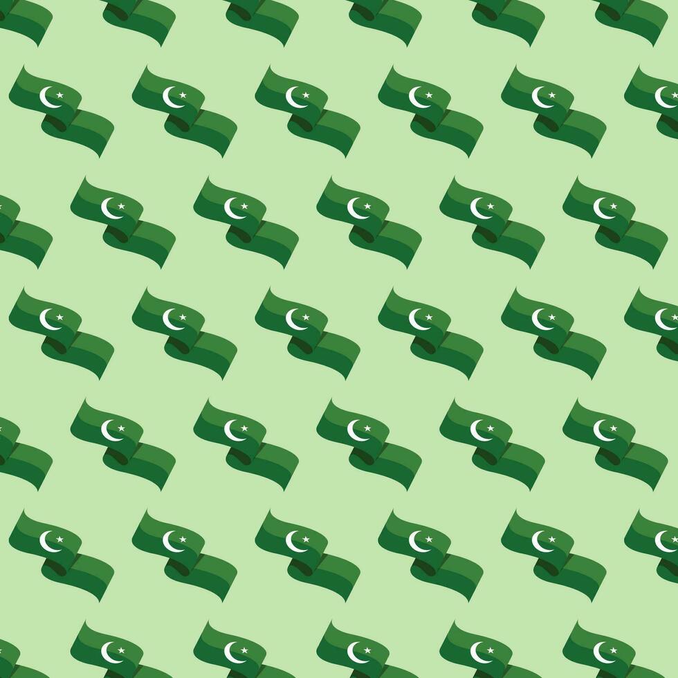 Pakistan Unabhängigkeit Tag Muster nahtlos Hintergrund vektor