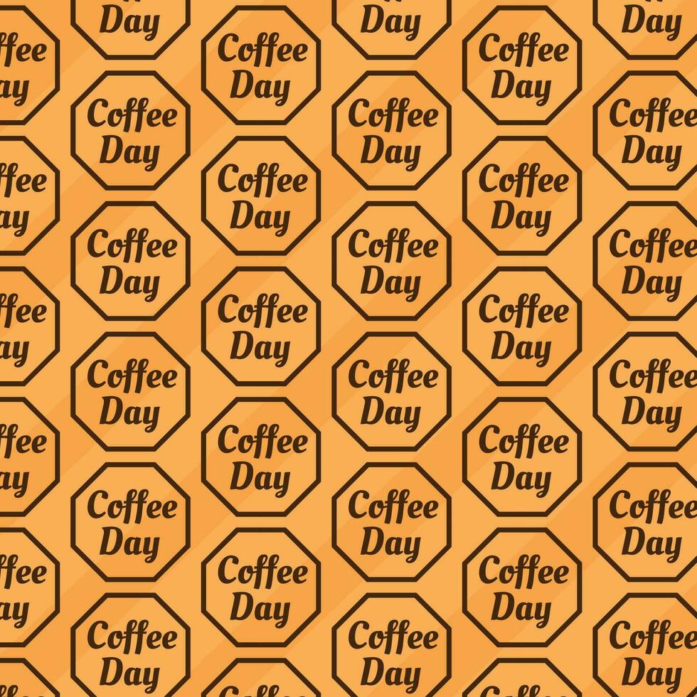 internationell kaffe dag mönster sömlös bakgrund vektor
