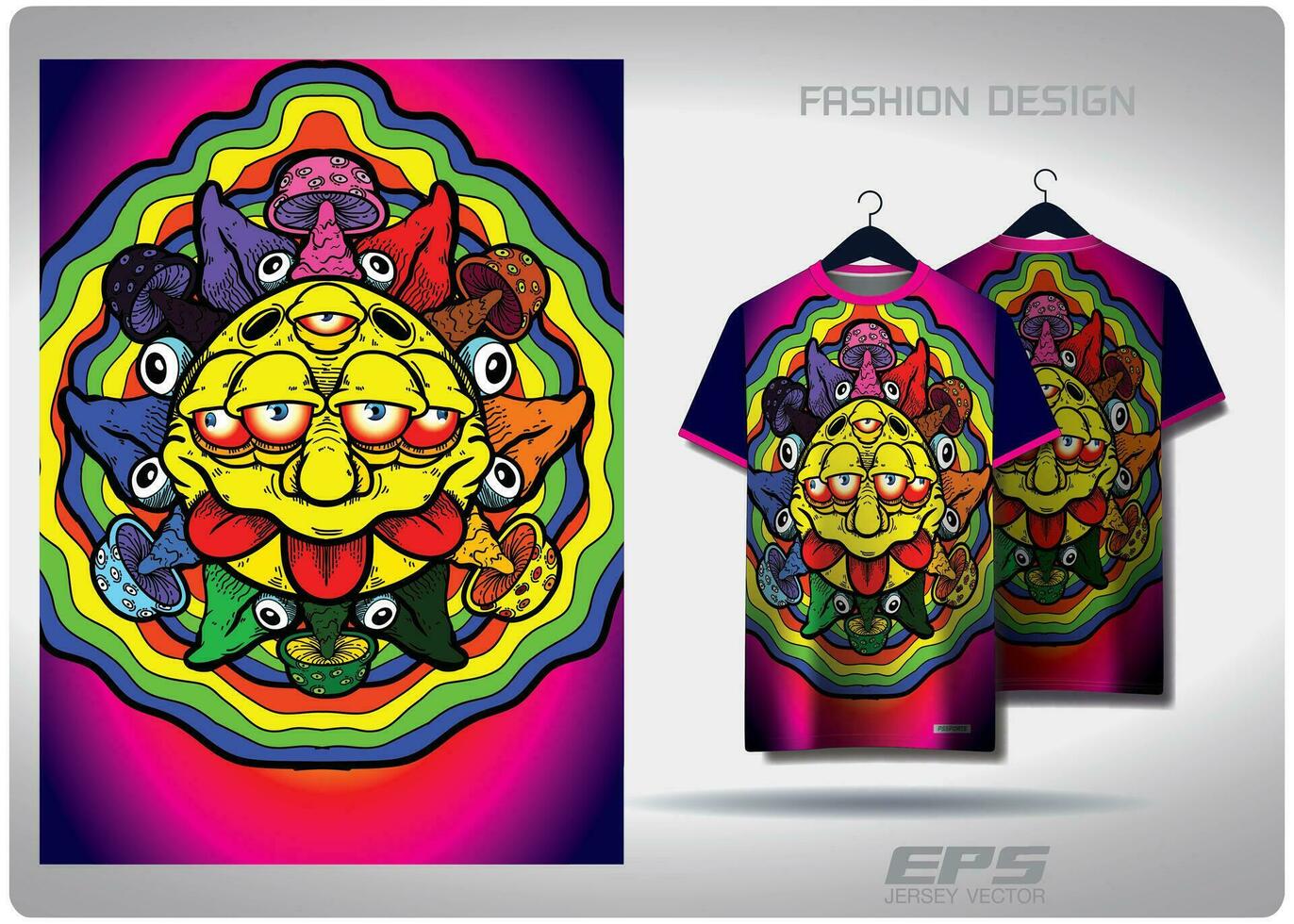 vektor t-shirt bakgrund image.rainbow Sol mönster design, illustration, textil- bakgrund för t-shirt, jersey gata t-shirt