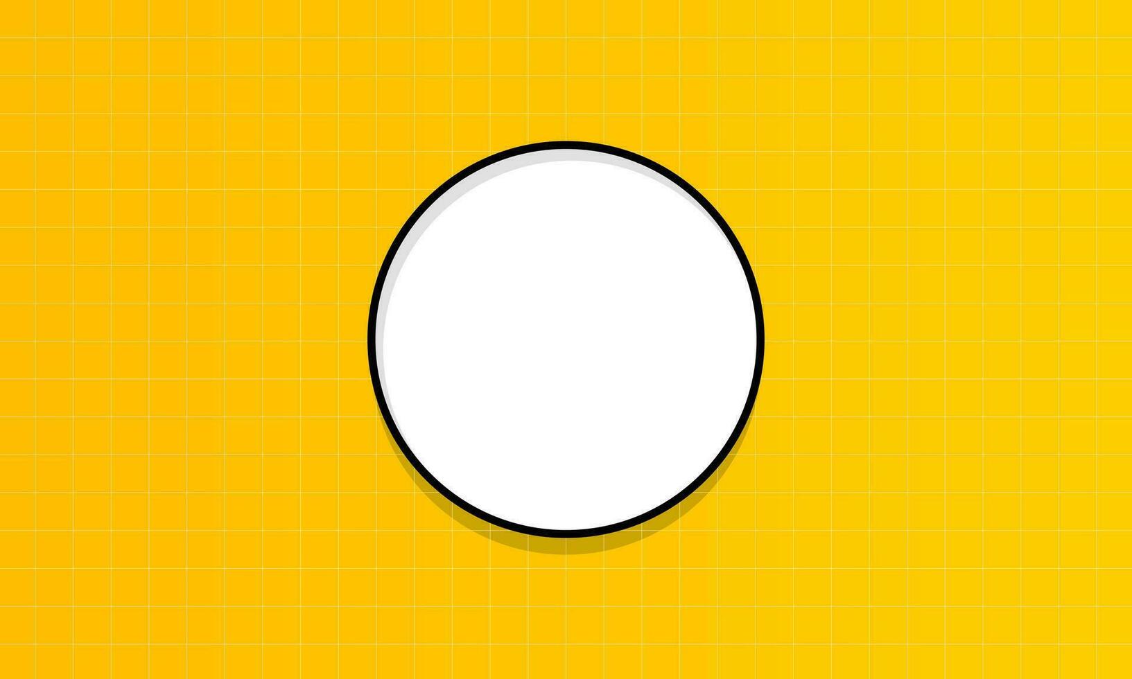 Weiß Kreis Raum zum Text auf abstrakt Gelb Hintergrund. Vektor Illustration.