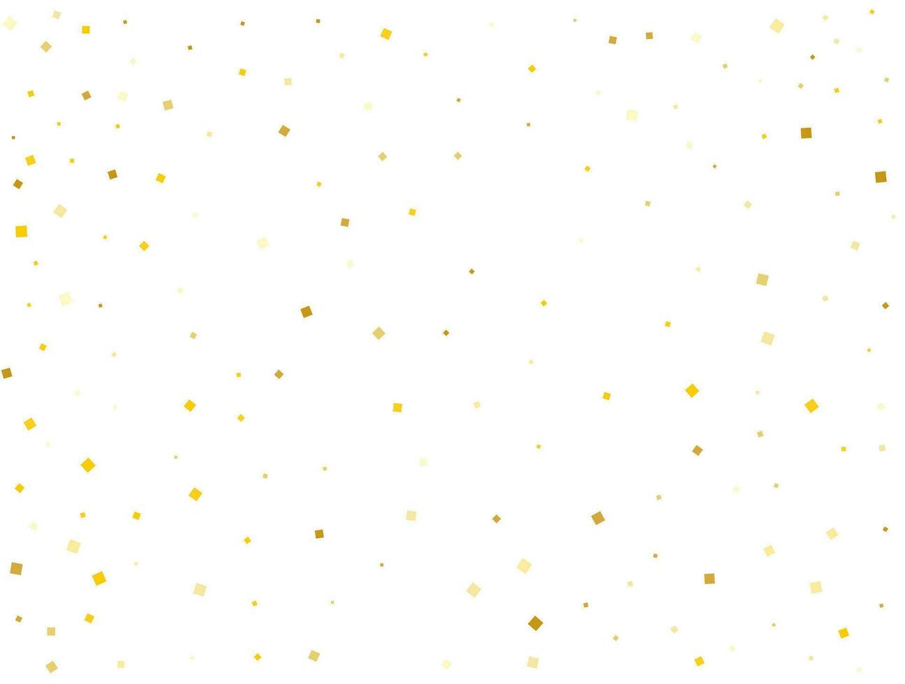 ljus gyllene rutor. konfetti firande, faller gyllene abstrakt dekoration för fest. vektor illustration