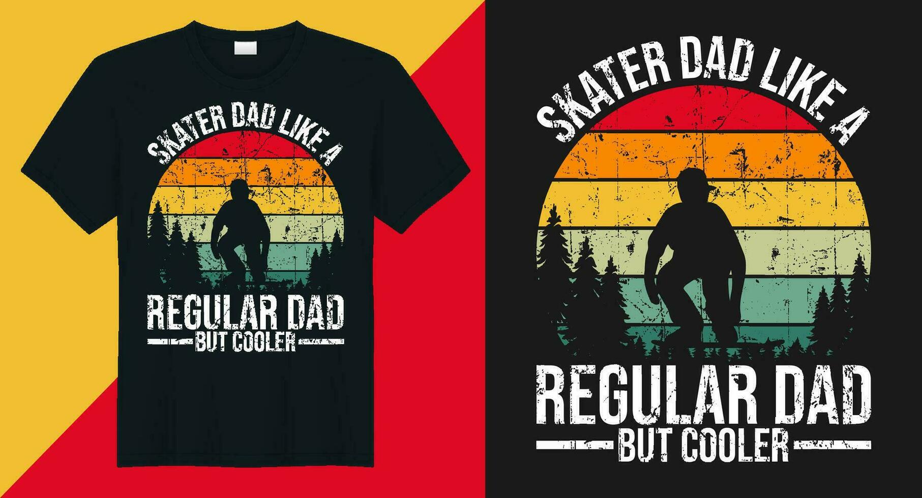 Skater Papa mögen ein regulär Papa aber Kühler Skateboard Vektor T-Shirt Design