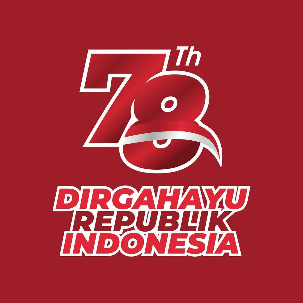 Dirgahayu republik Indonesien ke 78. indonesisch Unabhängigkeit Tag 2023 vektor