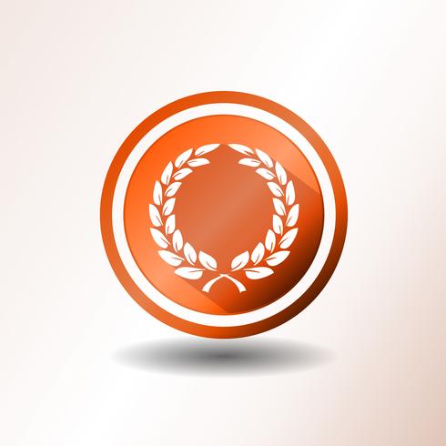 Award Laurel Wreath Icon I plattdesign vektor