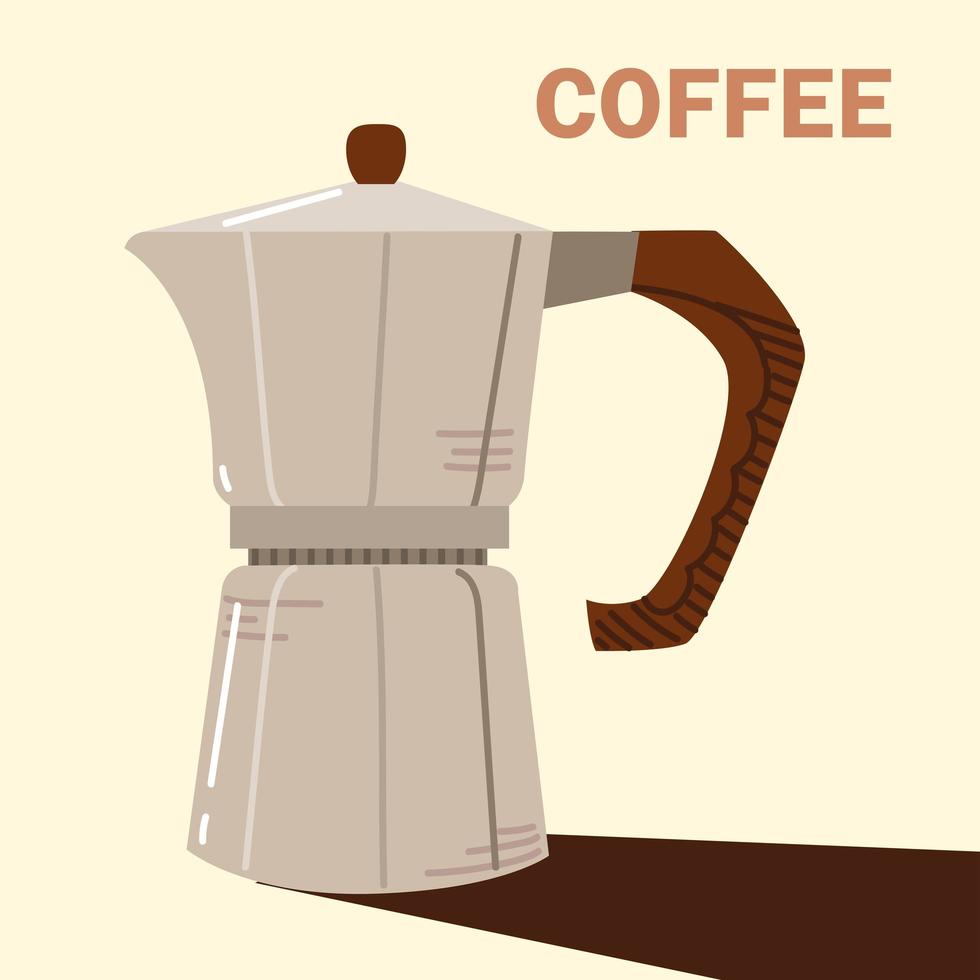 kaffebryggningsmetoder, moka pot varm dryck vektor