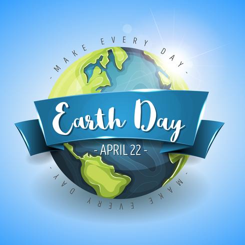 Happy Earth Day Hintergrund vektor