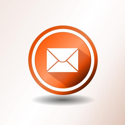E-Mail-Symbol im flachen Design vektor