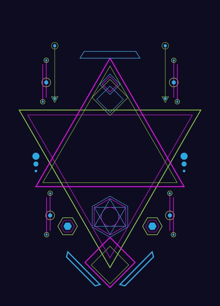 heilige Geometrie Ornament Vektor Design-Elemente für den Hintergrund