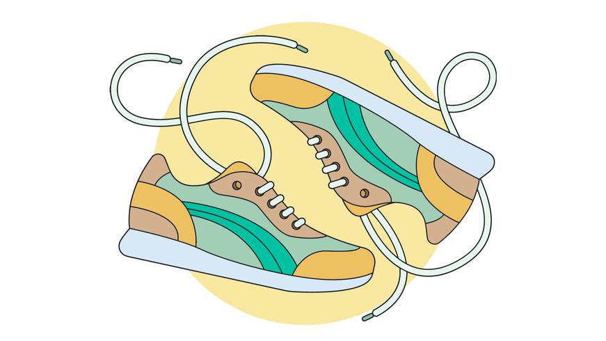 Ny Sneakers Vector