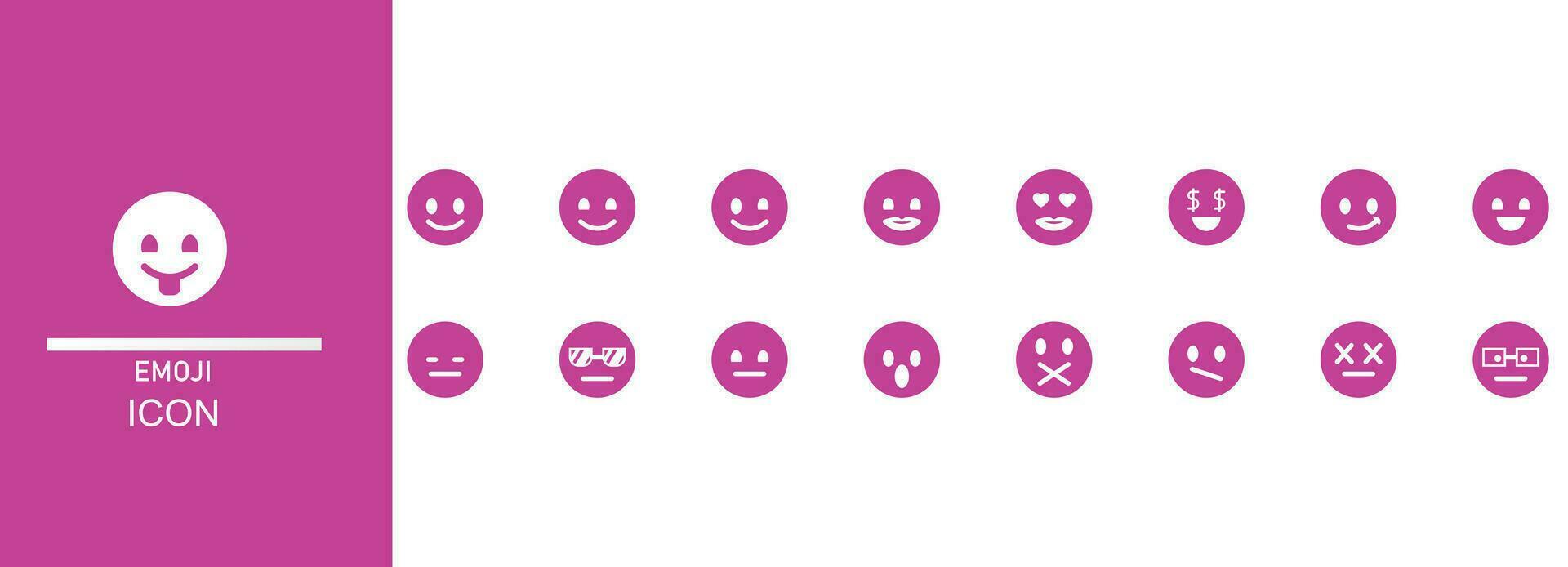 emoji ikon uppsättning i trendig stil. konsument tillfredsställelse nivå. redigerbar stroke. isolerat rosa baground.eps vektor