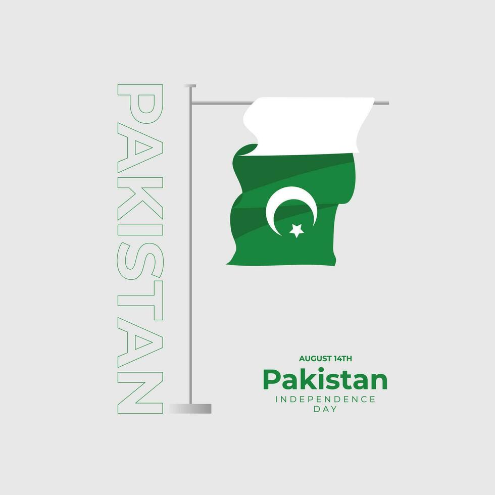 glücklich Pakistan Tag Poster Design Vektor Vorlagen