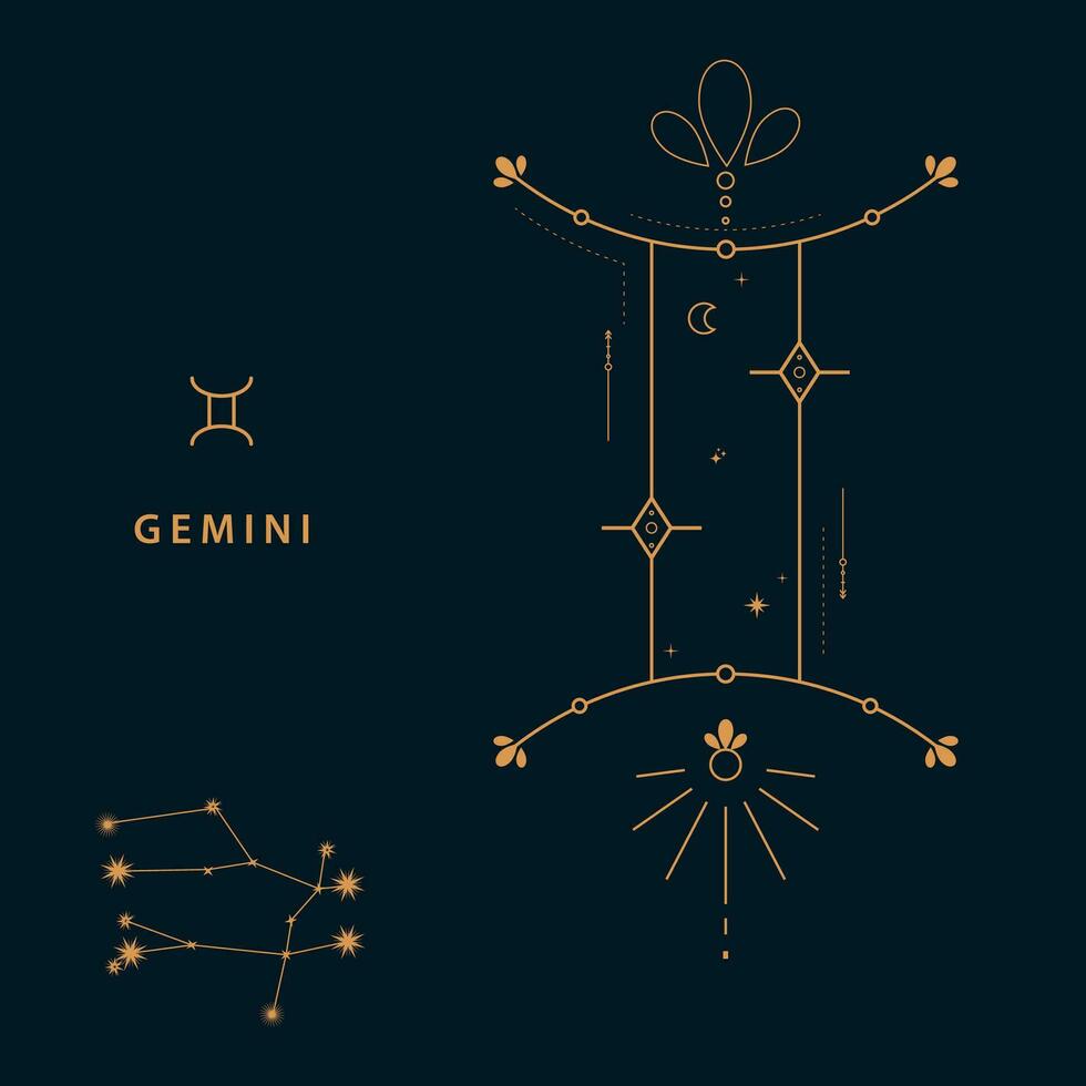 gemini zodiaken illustration vektor