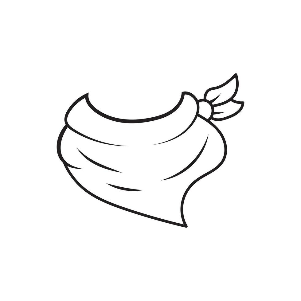 Hand gezeichnet Kinder Zeichnung Karikatur Vektor Illustration Schal Symbol isoliert auf Weiß Hintergrund