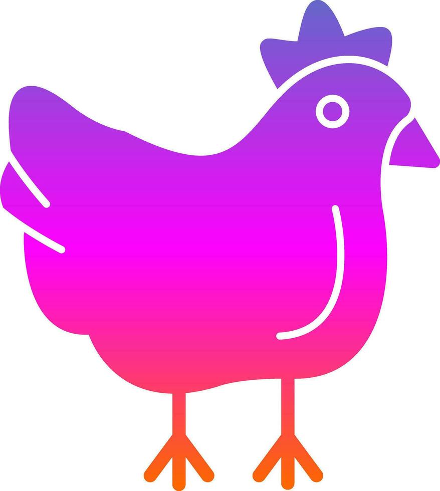 Huhn-Vektor-Icon-Design vektor