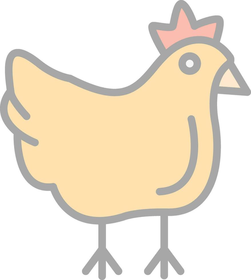 Huhn-Vektor-Icon-Design vektor